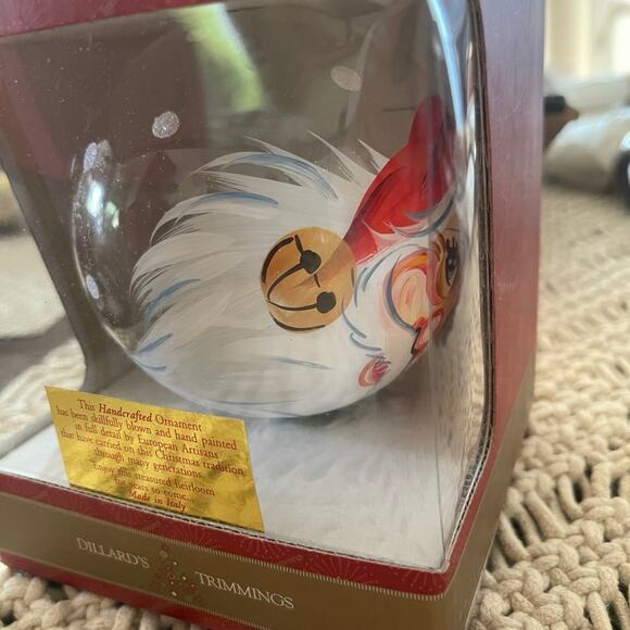 Dillards Trimmings Ornament blown glass Santa Claus - Picture 4 of 8
